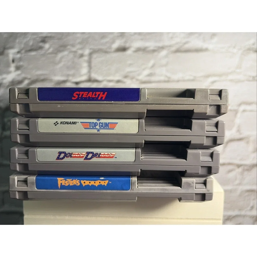LOT Nintendo NES - Top Gun, Festers Quest, Stealth & Double Dribble - T&W